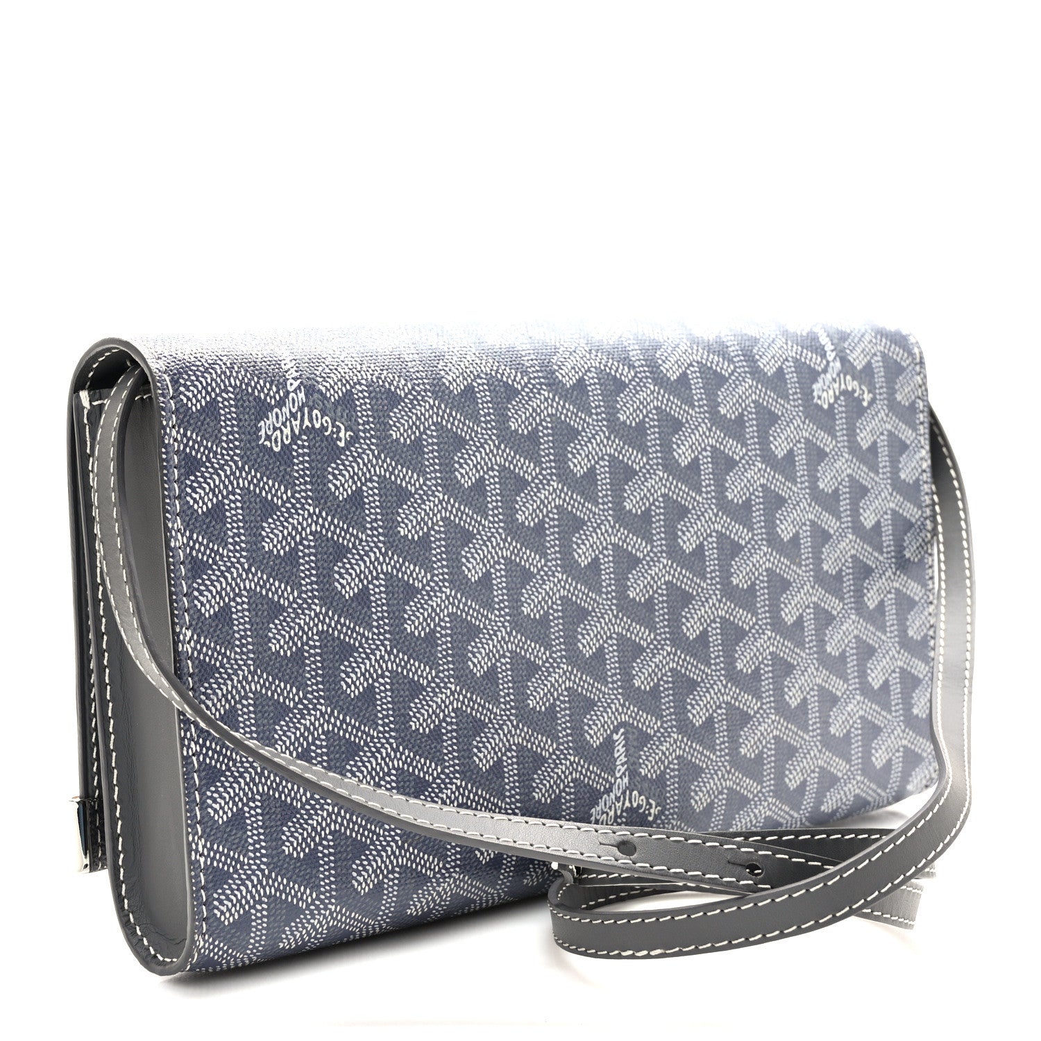 Goyard Goyardine Monte Carlo Bois Clutch With Strap Gray 4 of 10
