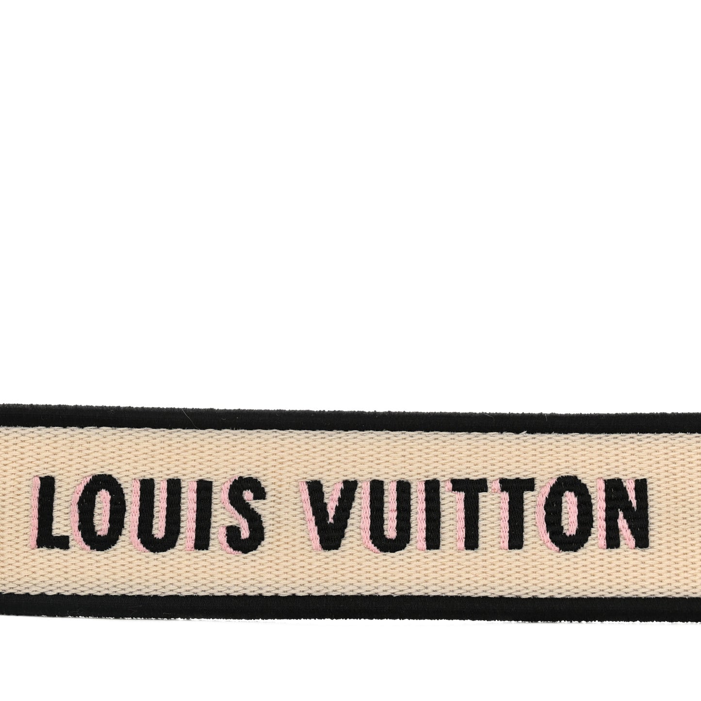 Jacquard Bandouliere Shoulder Strap Cream Black