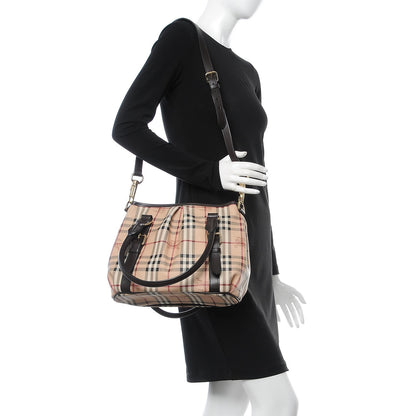Burberry Haymarket Check Small Northfield Tote Chocolate 2 of 10
