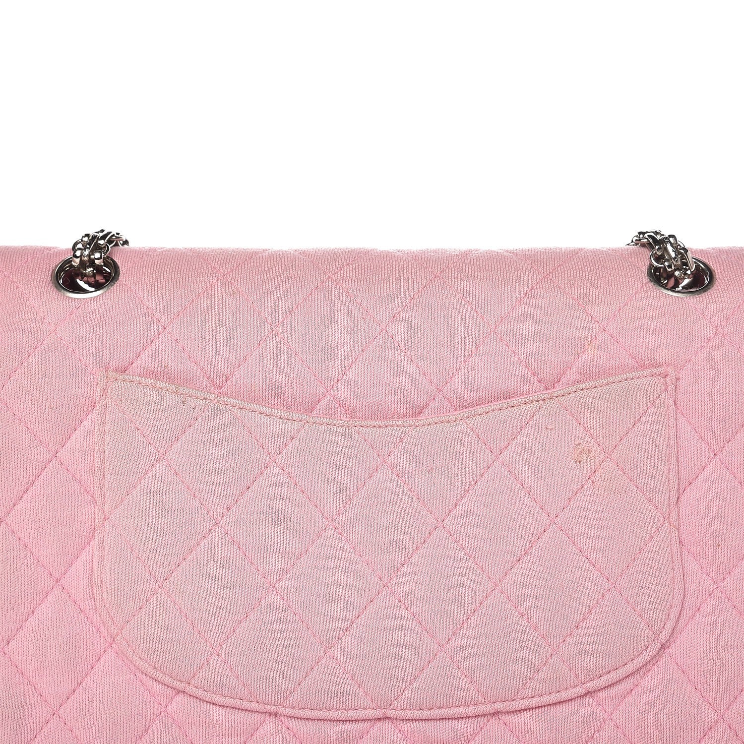 Chanel Jersey Quilted Medium Double Flap Pink 13 of 15