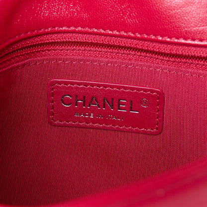 Chanel Iridescent Sheepskin Quilted Small Vintage Mademoiselle Flap Dark Pink 6 of 11