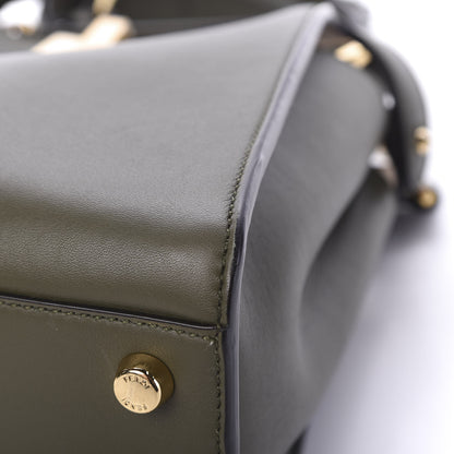 Fendi Vitello Tahiti Burro Medium Peekaboo Iconic Essentially Satchel Asparago Camelia 10 of 11