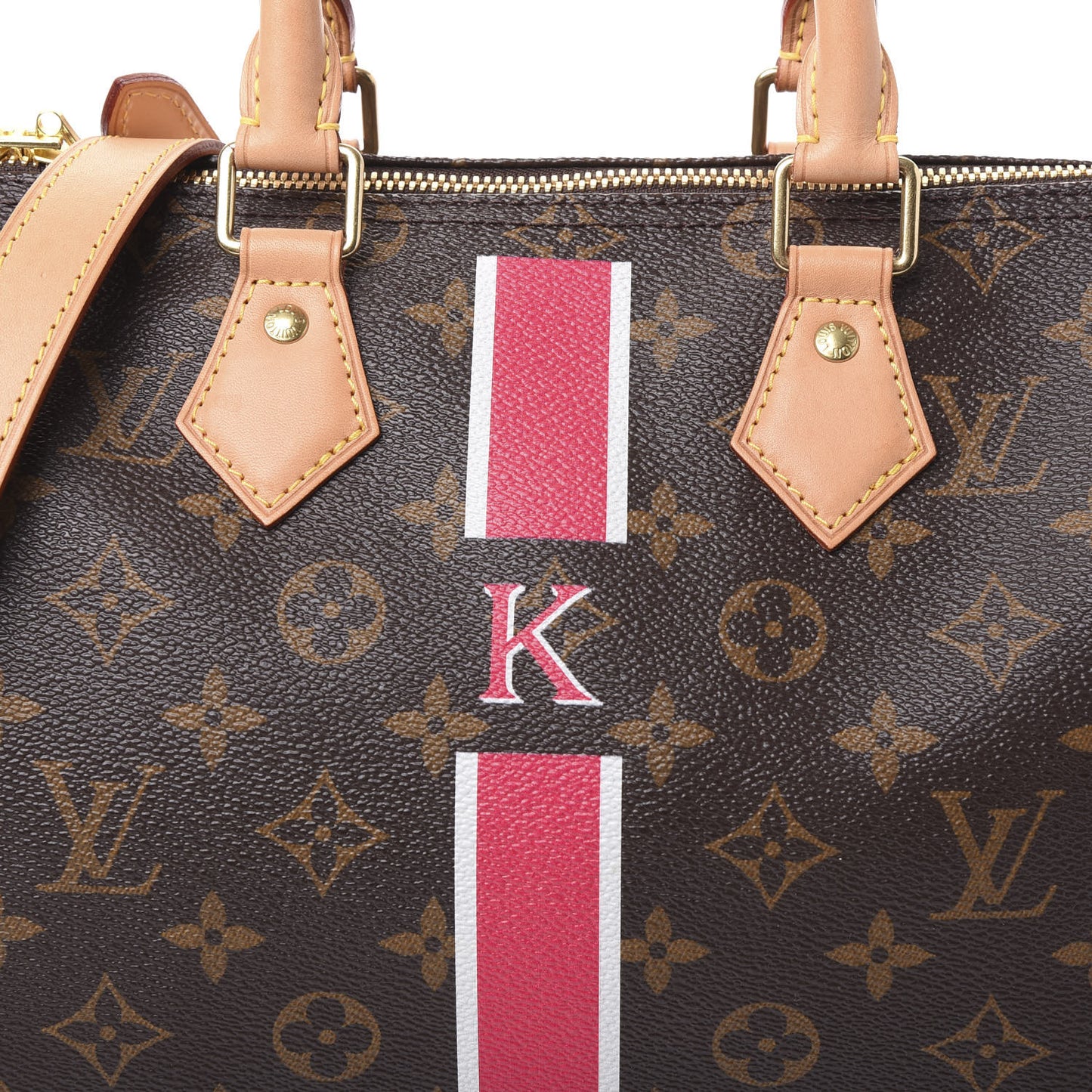 Monogram My LV Heritage Speedy Bandouliere 25 Fuchsia White