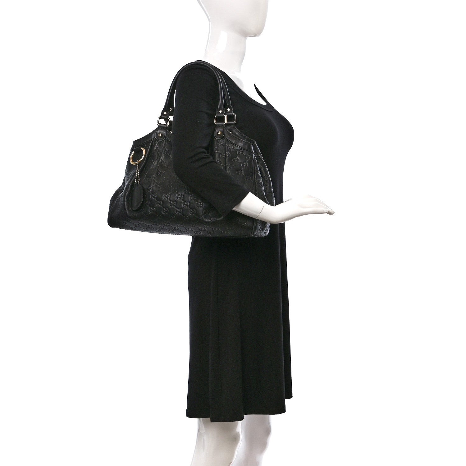 Gucci Guccissima Medium Sukey Tote Black 2 of 9