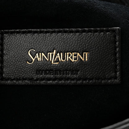 Saint Laurent Crinkled Calfskin Cassandre Hobo Black 6 of 10