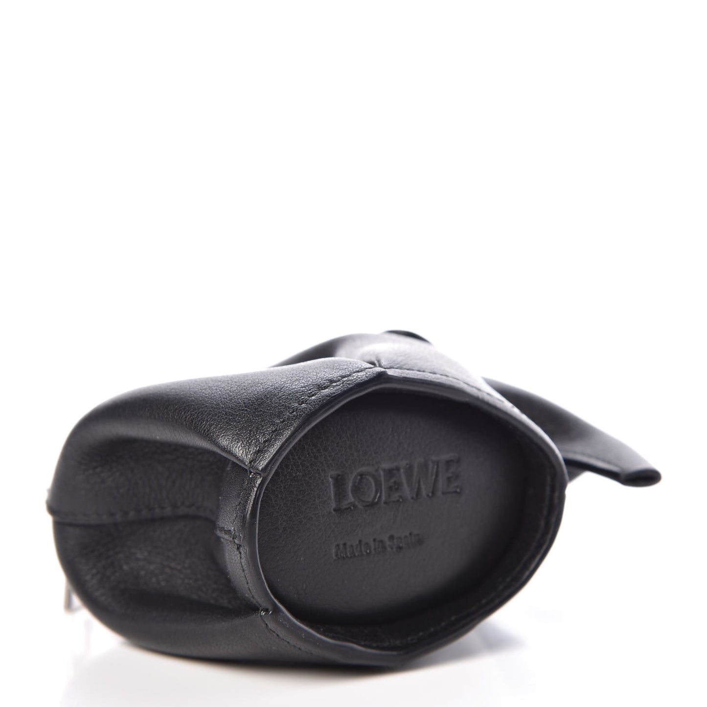 Calfskin Elephant Coin Purse Black
