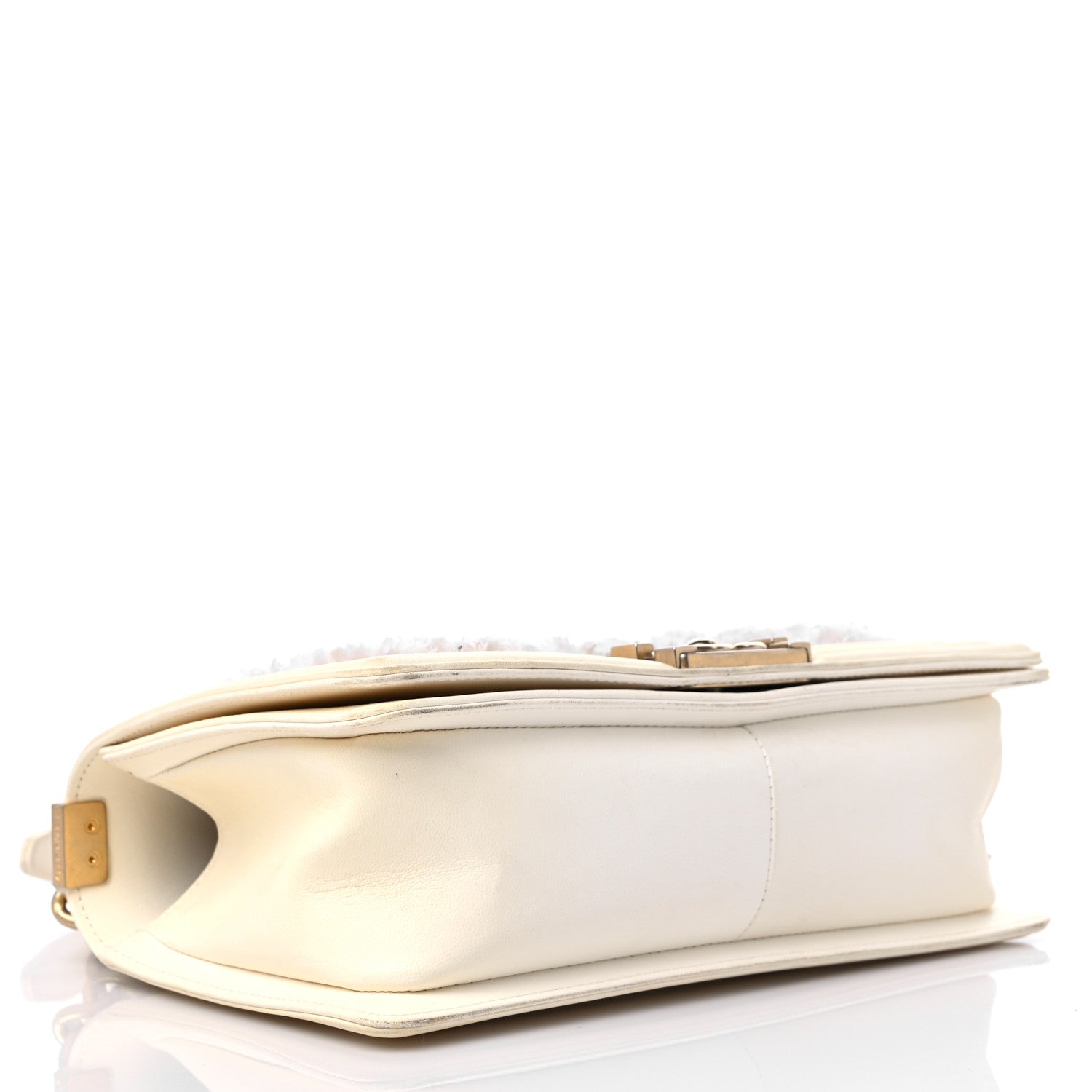 Chanel Lambskin Tulle Embroidered Medium Boy Flap White 4 of 16