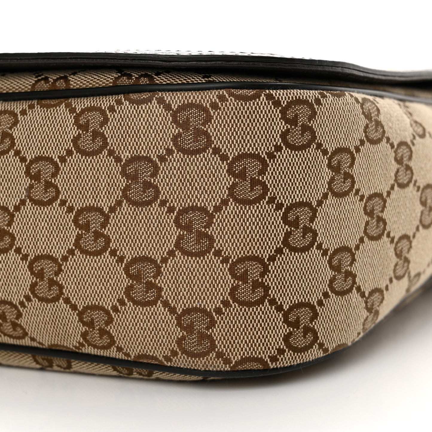 Monogram Large Flap Messenger Bag Beige Dark Brown