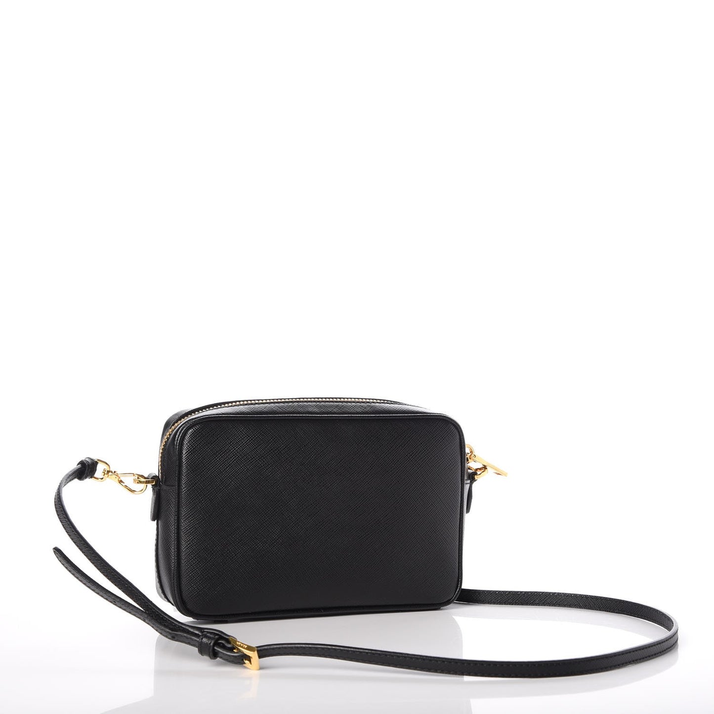 Saffiano Small Camera Crossbody Bag Black
