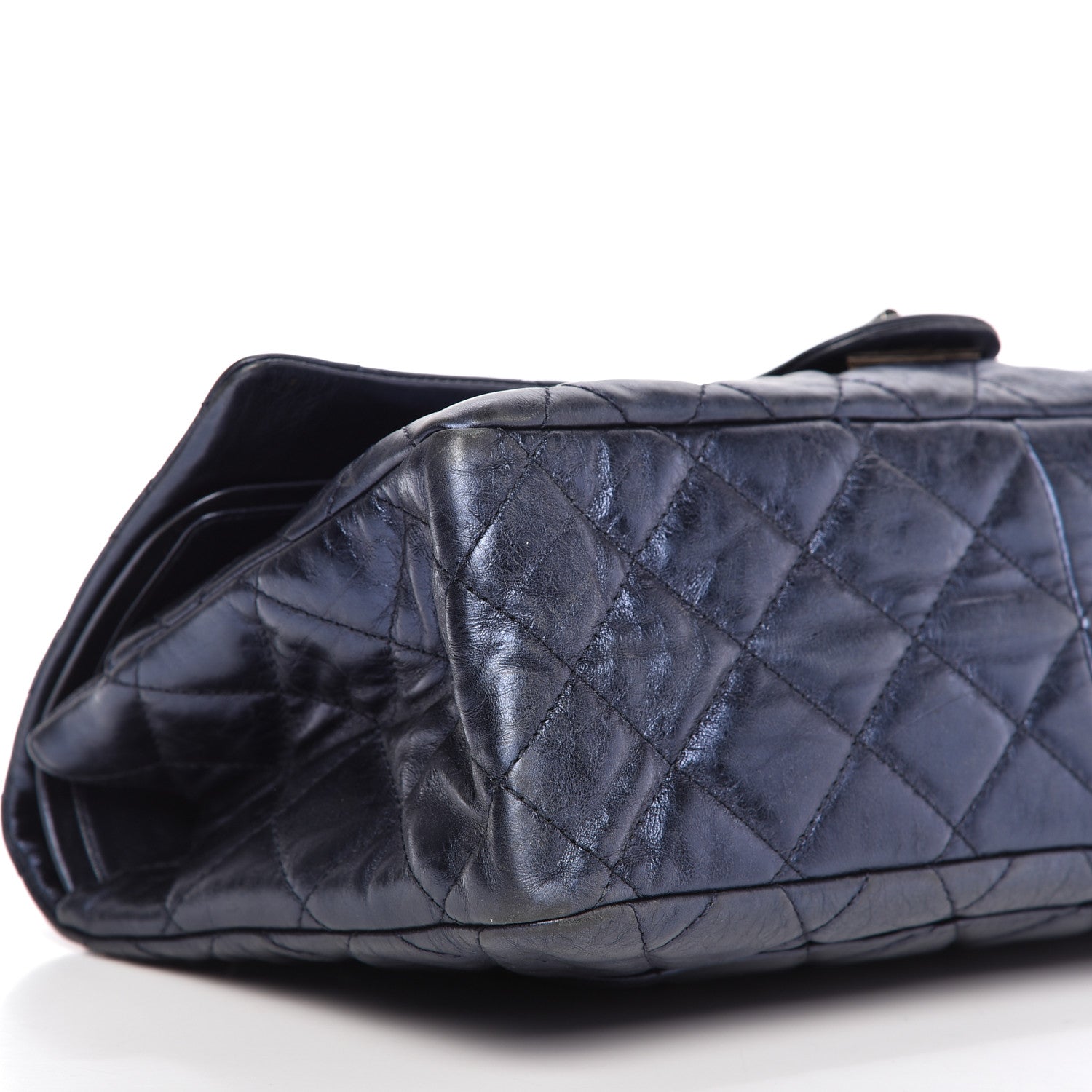 Chanel Metallic Aged Calfskin Quilted 2.55 Reissue 226 Flap Blue 6 of 9