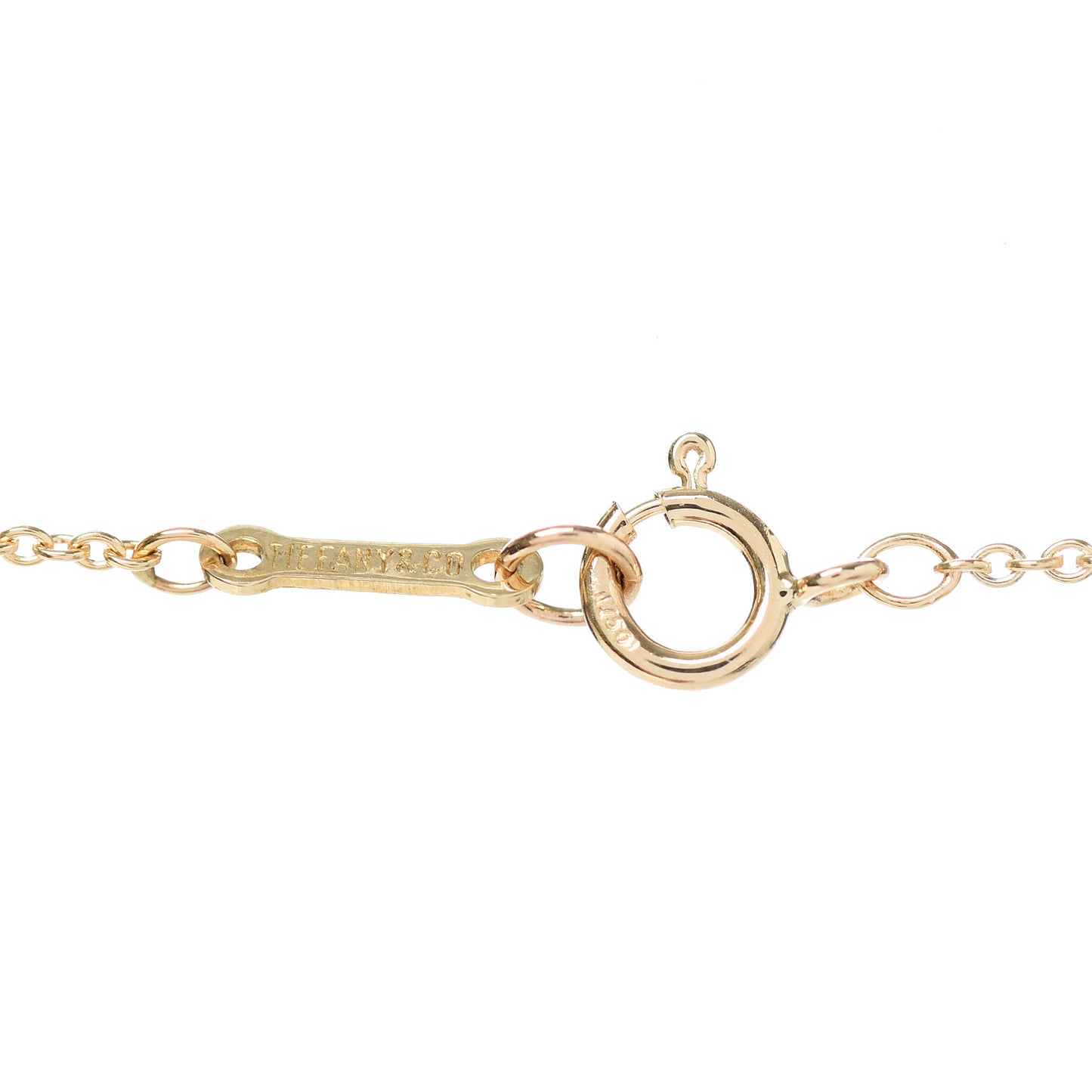 18K Yellow Gold 18mm Elsa Peretti Bean Pendant Necklace