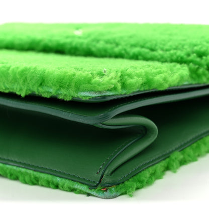 Off-White Shearling Calfskin Jitney 2.8 Bag Green 10 of 14
