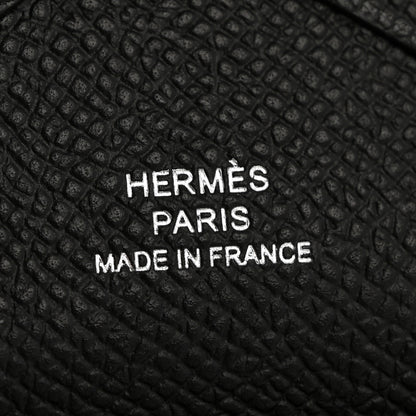 Hermes Epsom Calvi Duo Card Case Black 6 of 9