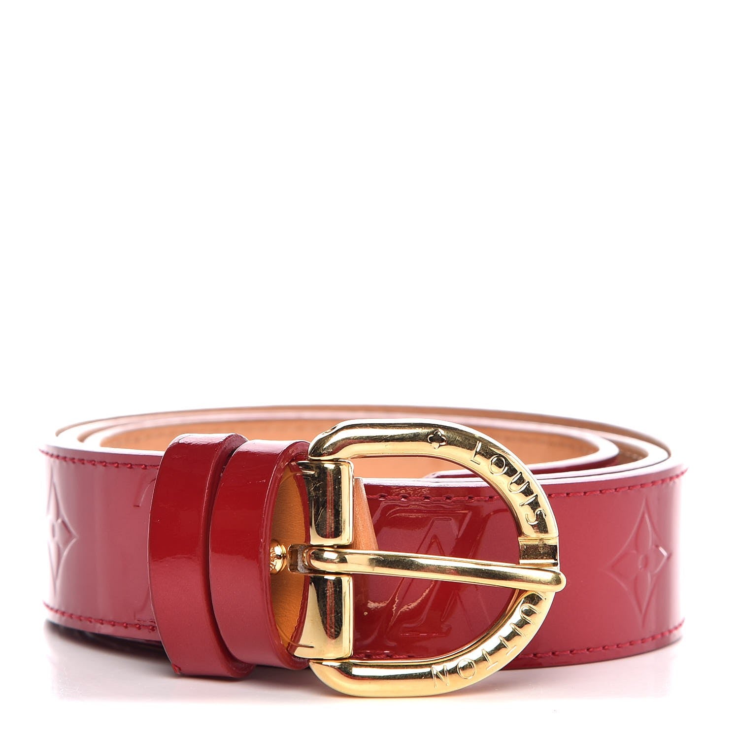 Louis Vuitton Vernis Ceinture 30mm Belt 80 32 Rouge 1 of 7