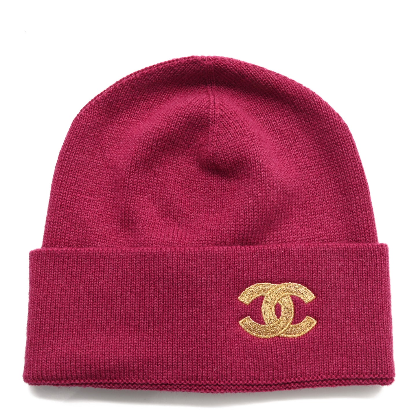 Cashmere CC Beanie Hat Pink Gold