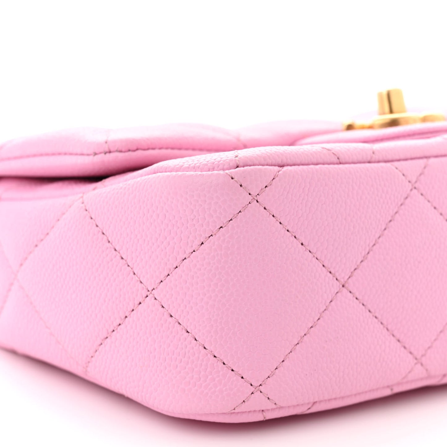 Caviar Quilted Mini Sweetheart Flap Lilac