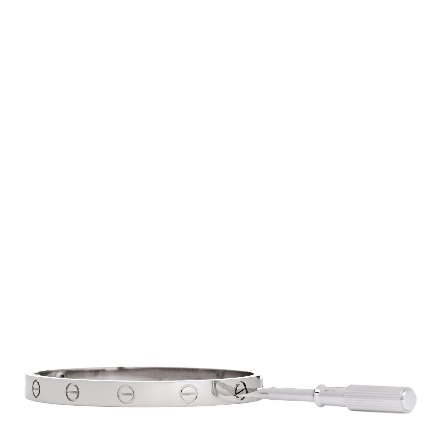 18K White Gold LOVE Bracelet 17