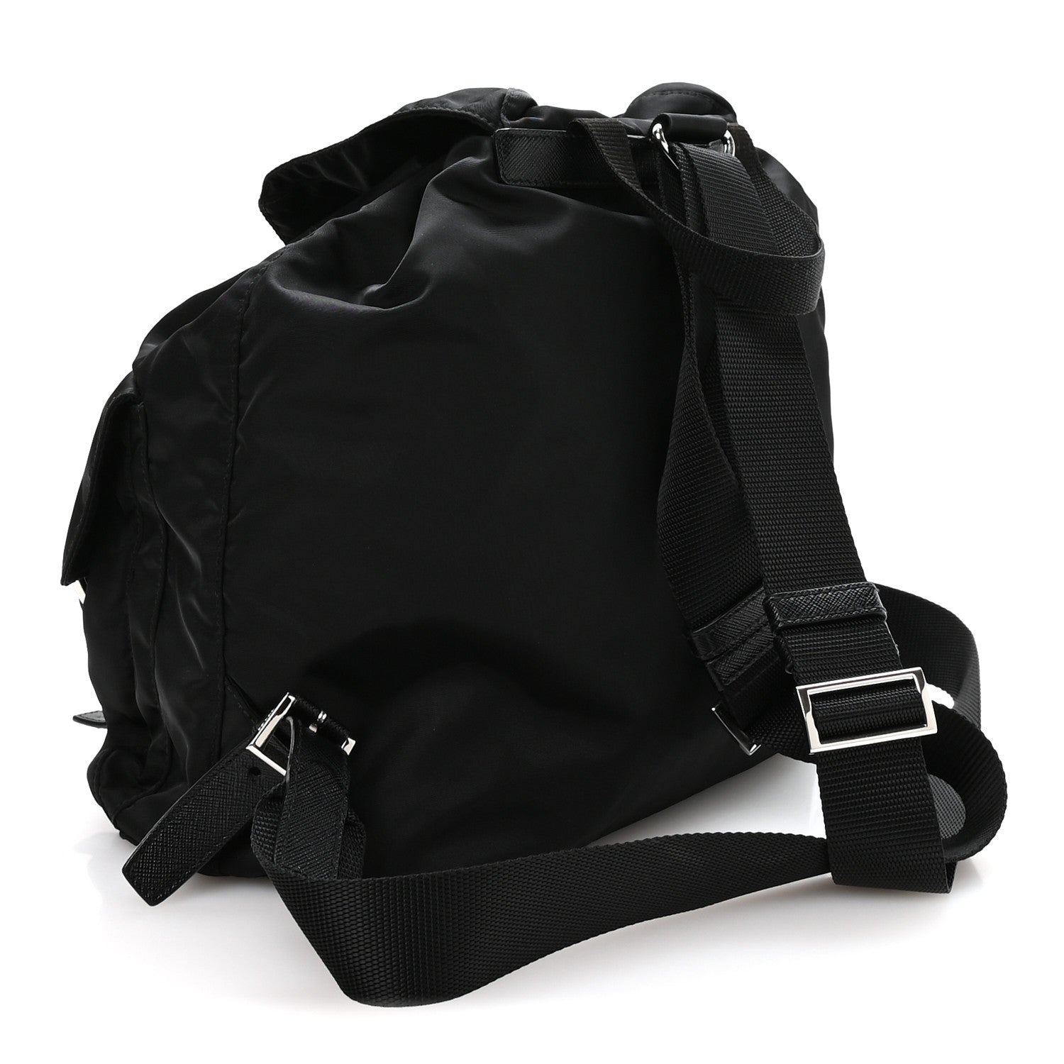Prada Re-Nylon Vela Saffiano Medium Backpack Black 4 of 12