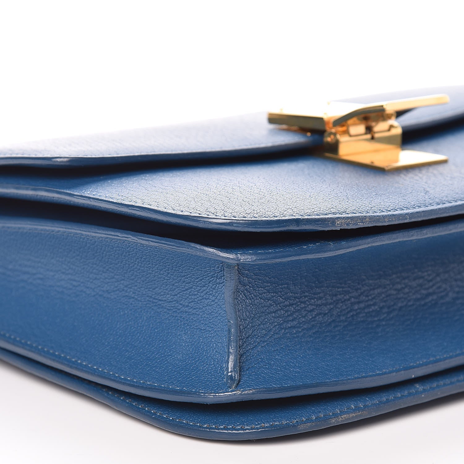 Celine Goatskin Medium Classic Box Flap Bag Deepsea 8 of 9