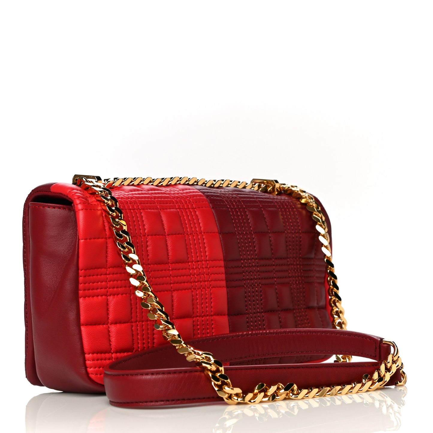 Lambskin Quilted Small Lola Bag Bright Red Dark Crimson