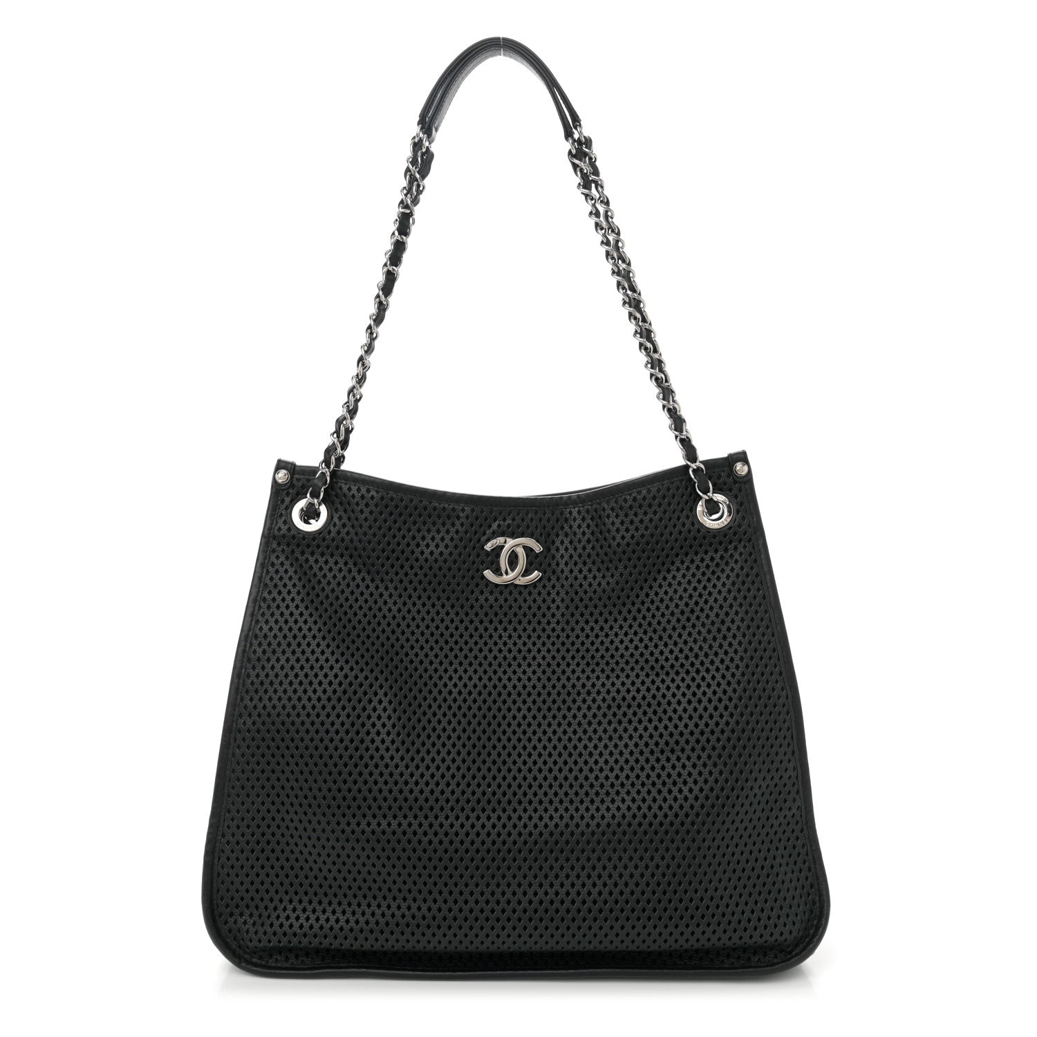 Chanel Calfskin Perforated Up In The Air Tote Black 1 of 11