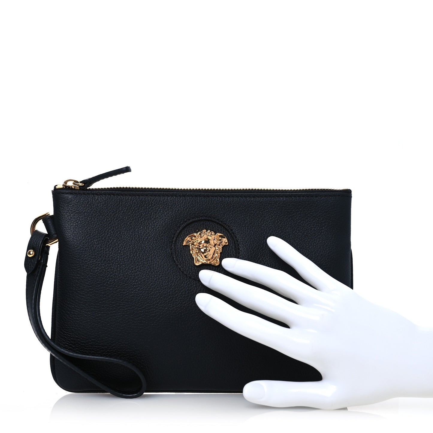 Grained Calfskin La Medusa Pouch Black