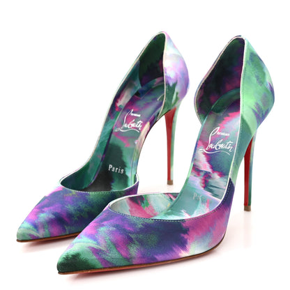 Christian Louboutin Satin Melancholia Iriza 100 Pumps 37.5 Multicolor 4 of 9