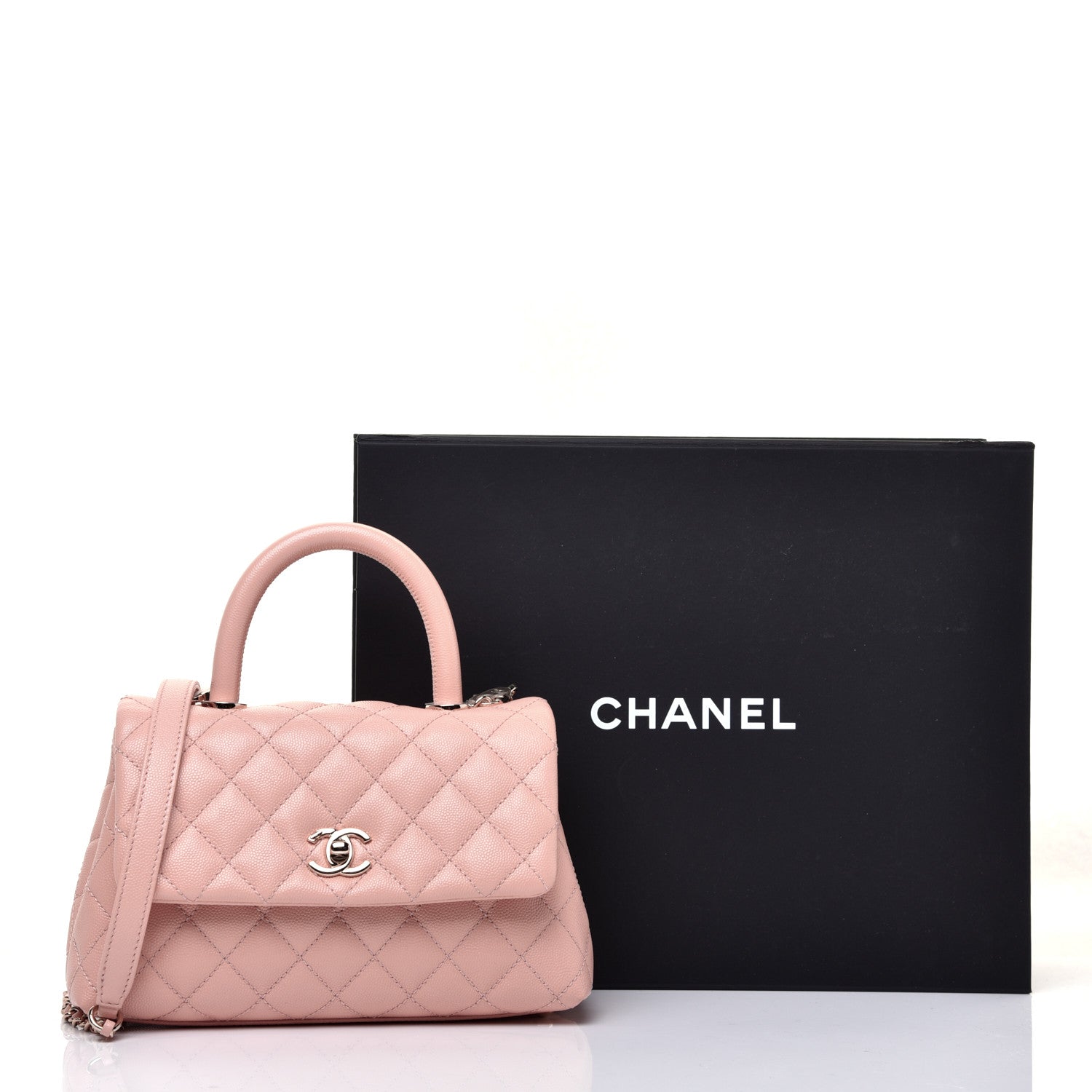 Chanel Caviar Quilted Mini Coco Handle Flap Light Pink 11 of 11
