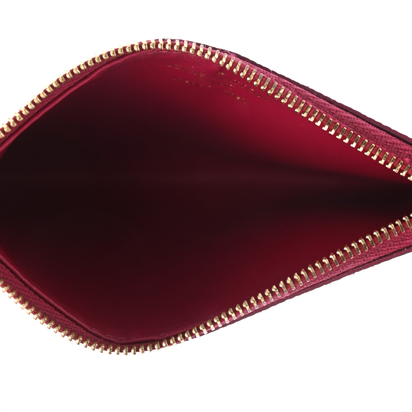 Monogram Zipped Card Holder Fuchsia