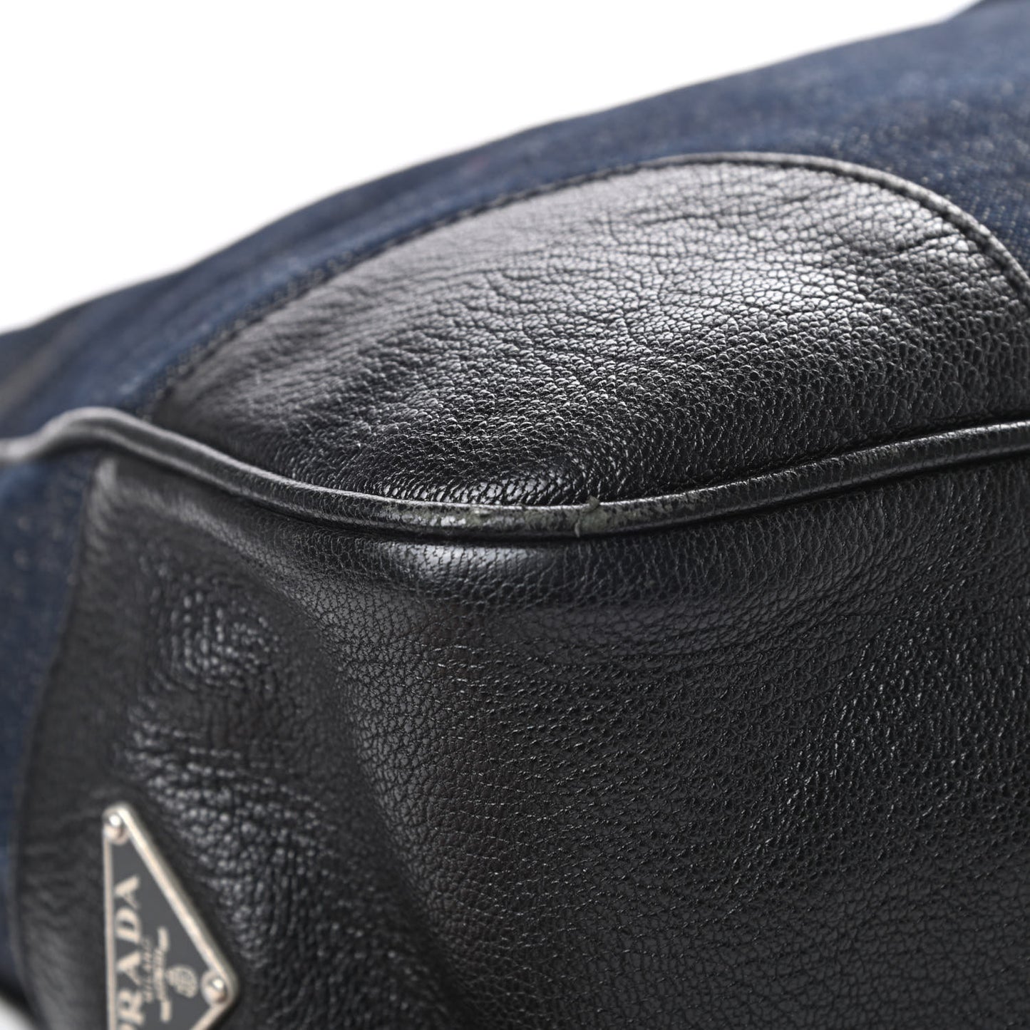 Denim Goatskin Messenger Bleu