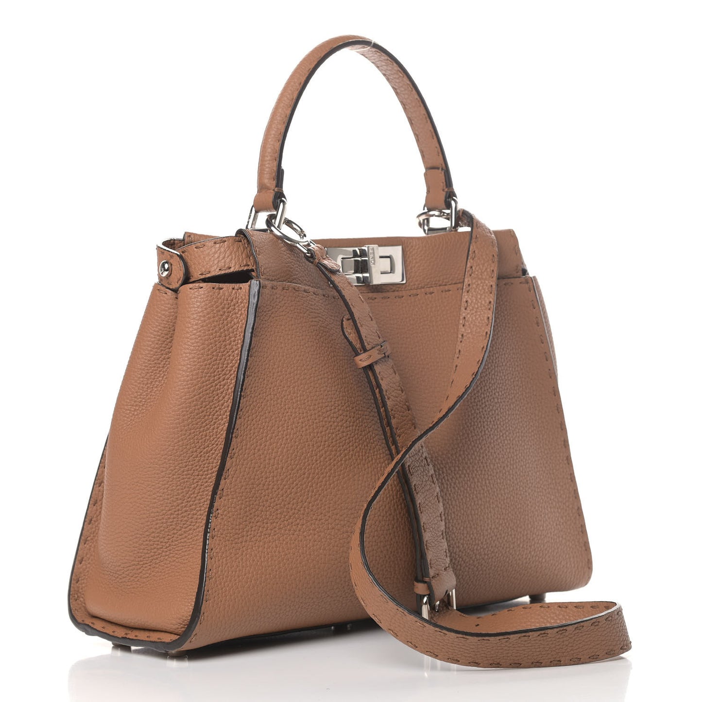 Cuoio Romano Selleria Bi-Color Medium Peekaboo Iconic Satchel Mou Deserto