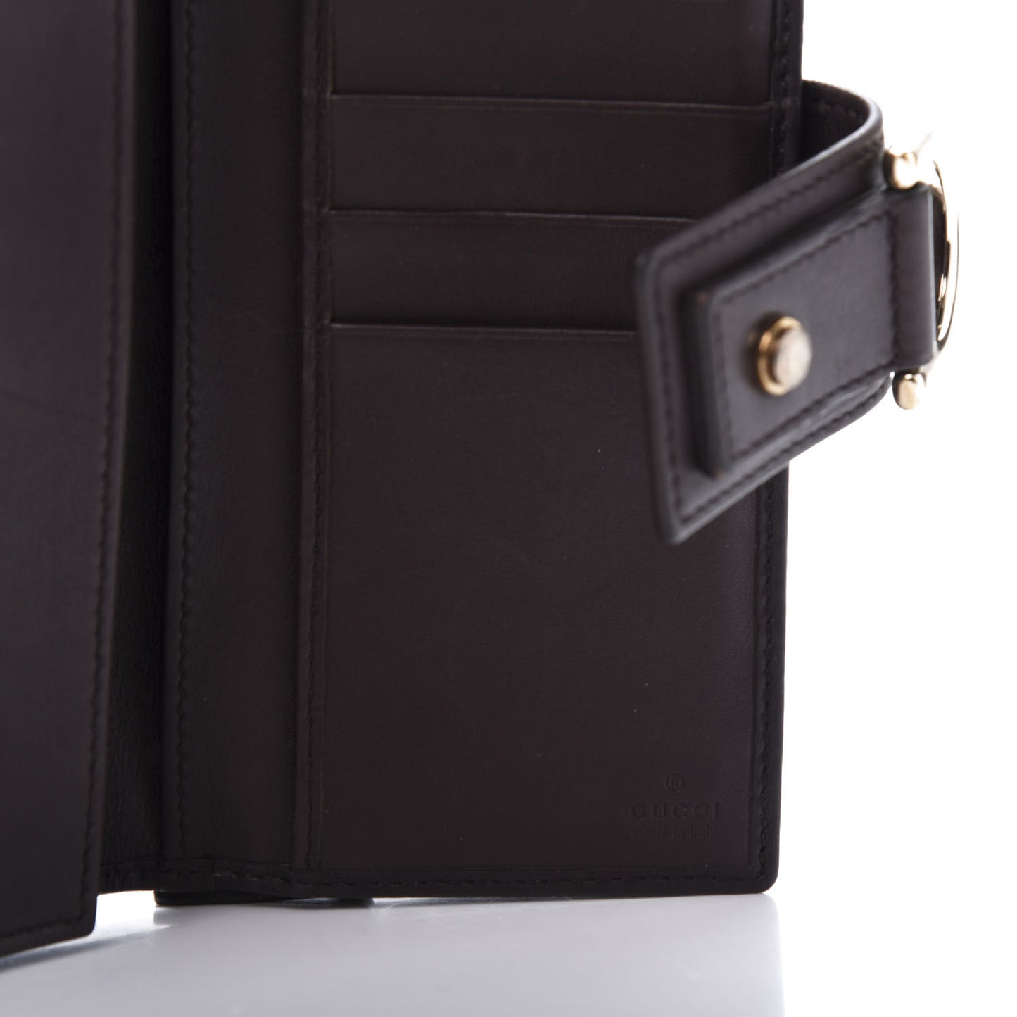 Guccissima Abbey Continental Wallet Chocolate