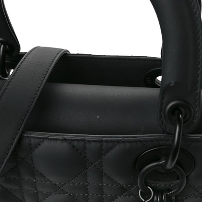 Christian Dior Ultra Matte Calfskin Cannage Large Lady Dior Black 12 of 12