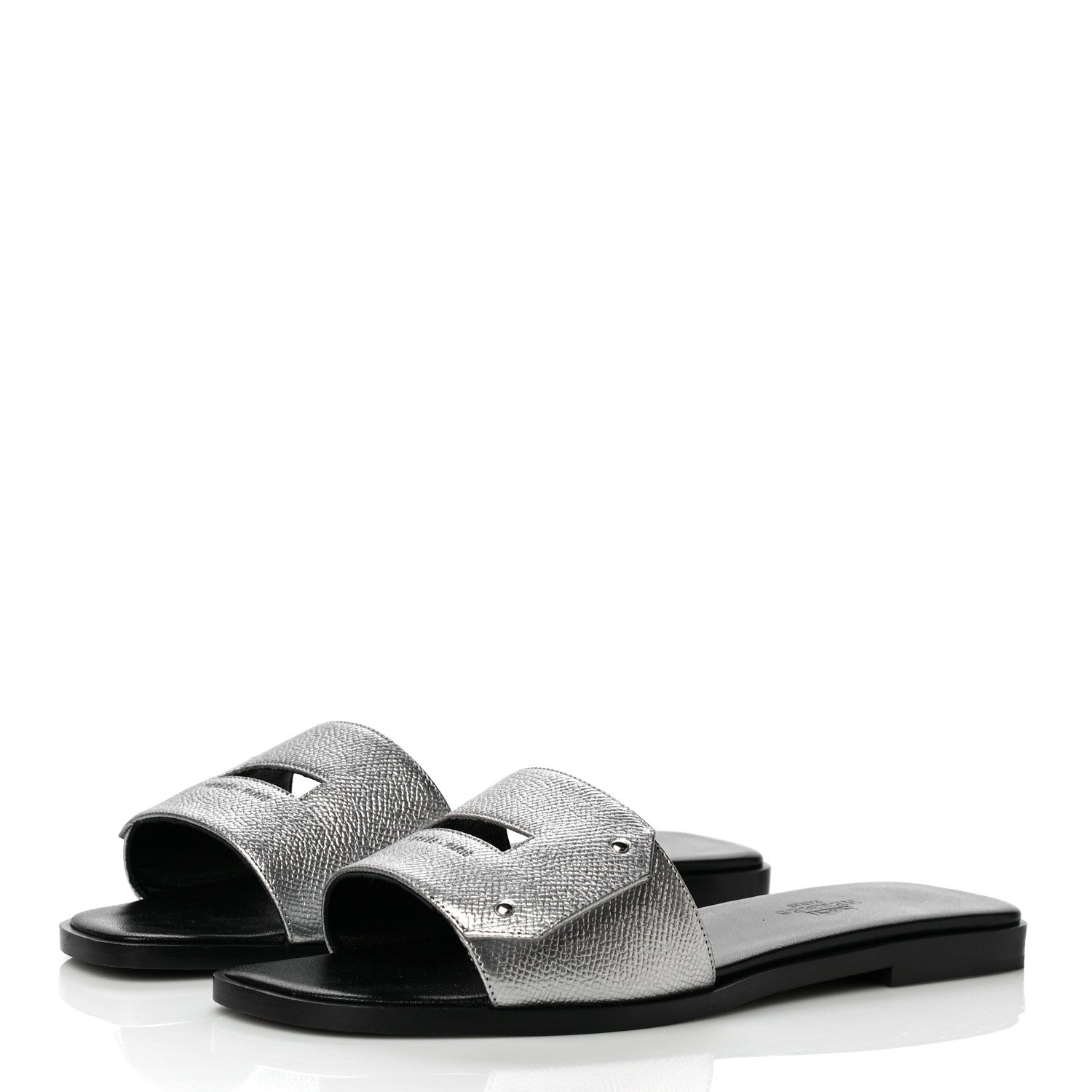 Hermes Epsom View Sandals 36 Argent 4 of 17