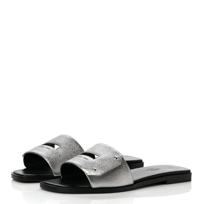 Hermes Epsom View Sandals 36 Argent 4 of 17