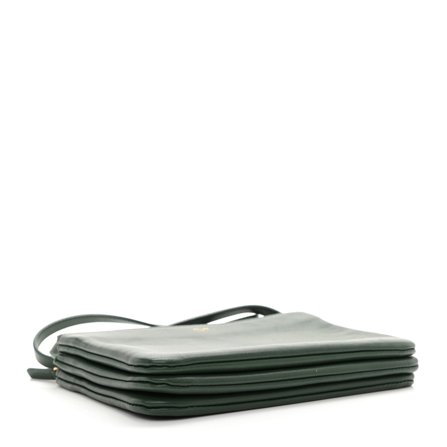 Lambskin Small Trio Crossbody Bag Dark Green