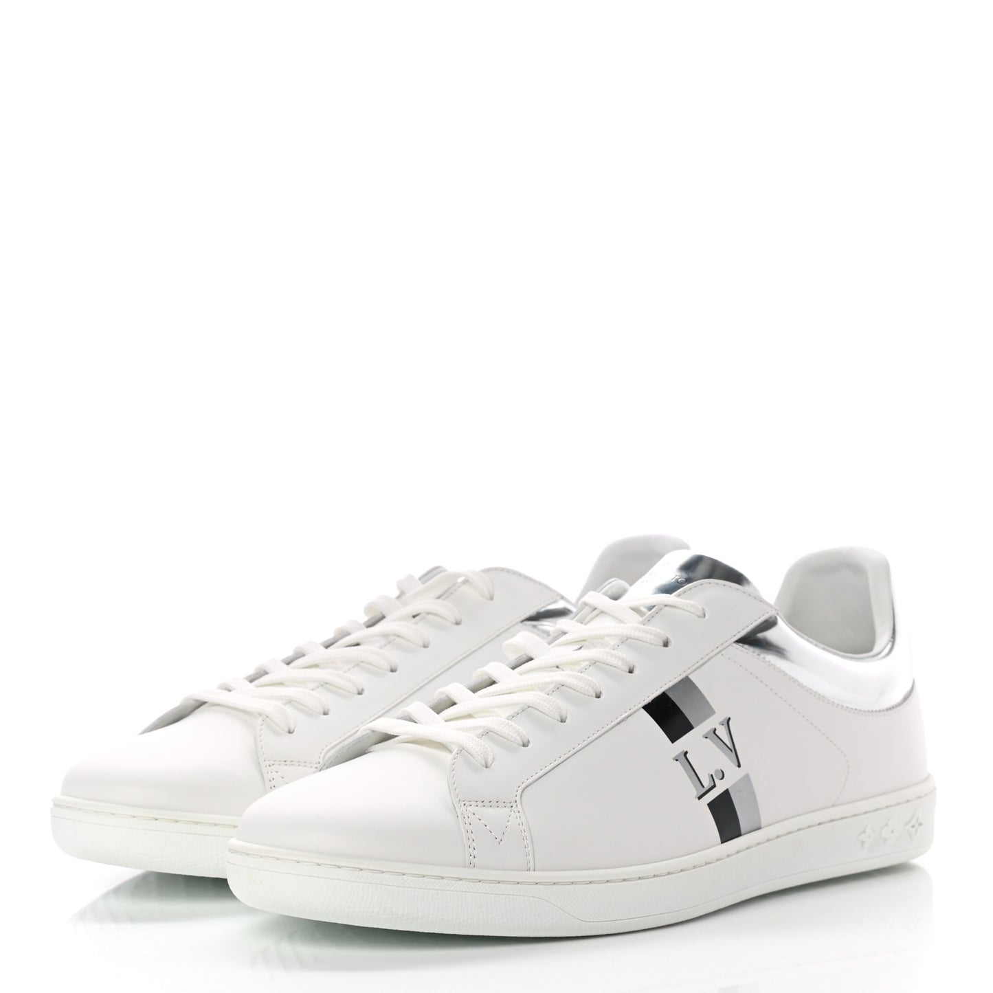 Calfskin Mens Luxembourg Sneakers 11 White