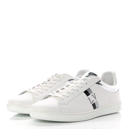 Louis Vuitton Calfskin Mens Luxembourg Sneakers 11 White 3 of 9