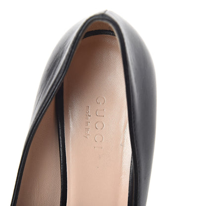 Gucci Malaga Kid GG Marmont Fringe 50mm Loafer Pumps 36 Black 5 of 12