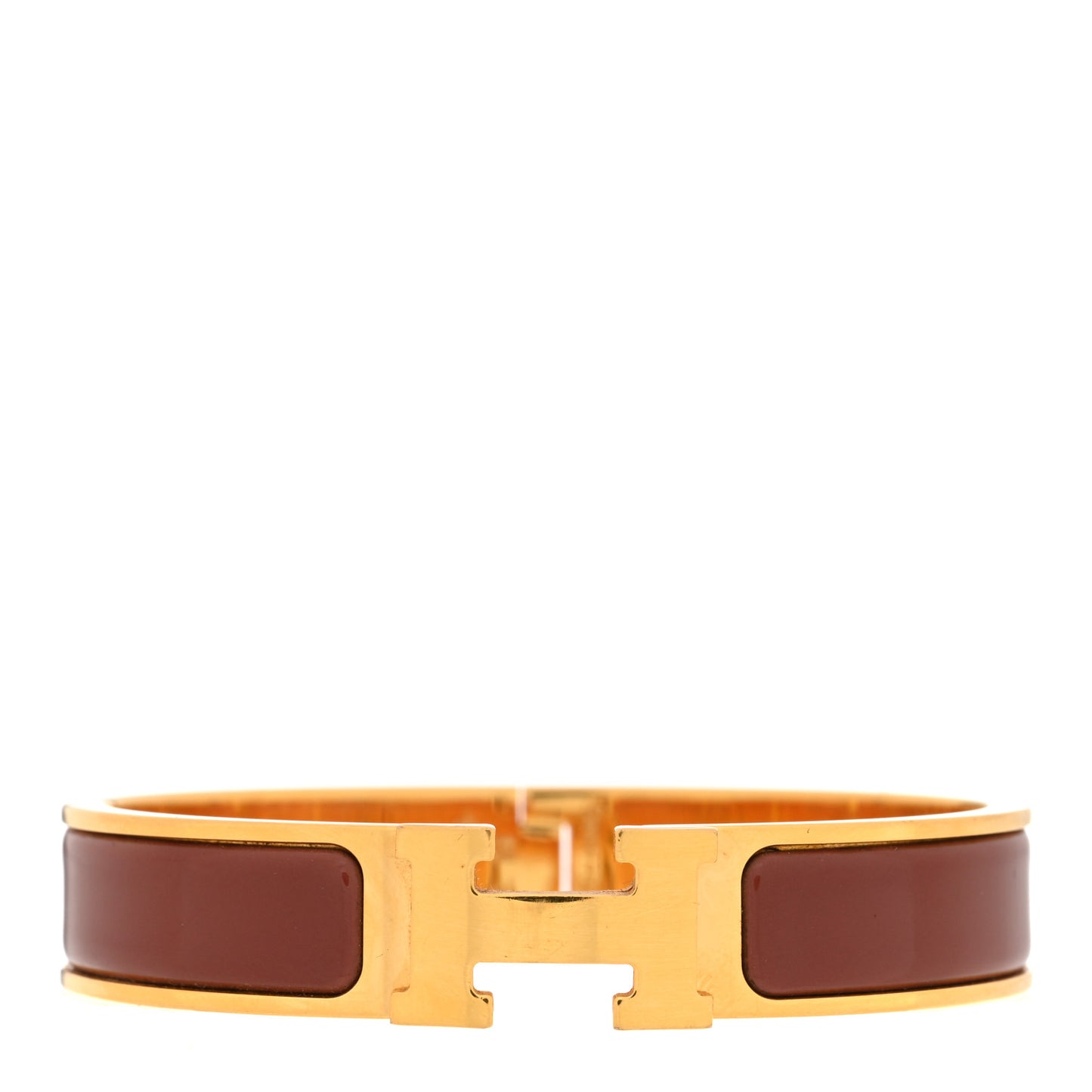 Enamel Narrow Clic Clac H Bracelet PM Rouge Baroque