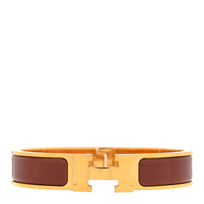 Hermes Enamel Narrow Clic Clac H Bracelet PM Rouge Baroque 1 of 5