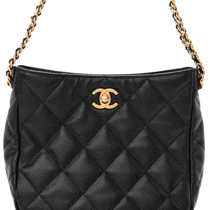 Chanel Caviar Quilted Small Pick Me Up Hobo Black 8 of 11