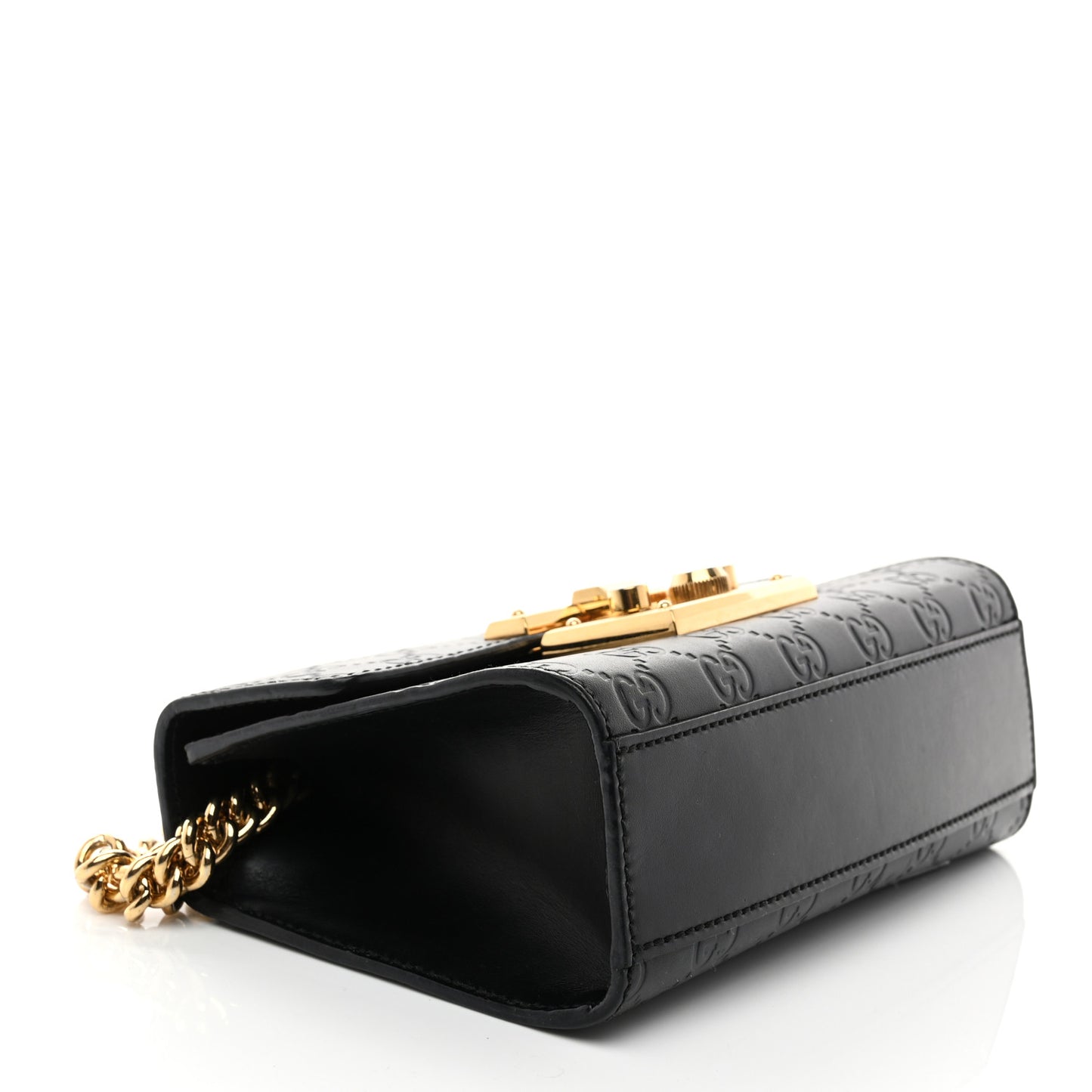Guccissima Small Padlock Shoulder Bag Black