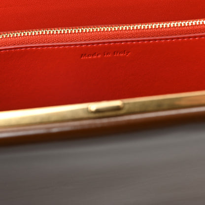 Celine Patina Box Calfskin Medium Clasp Bag Camel 6 of 11