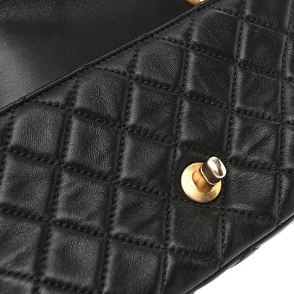 Chanel Lambskin Resin Quilted Mini Rectangular Pearl Samba Flap Black 10 of 11