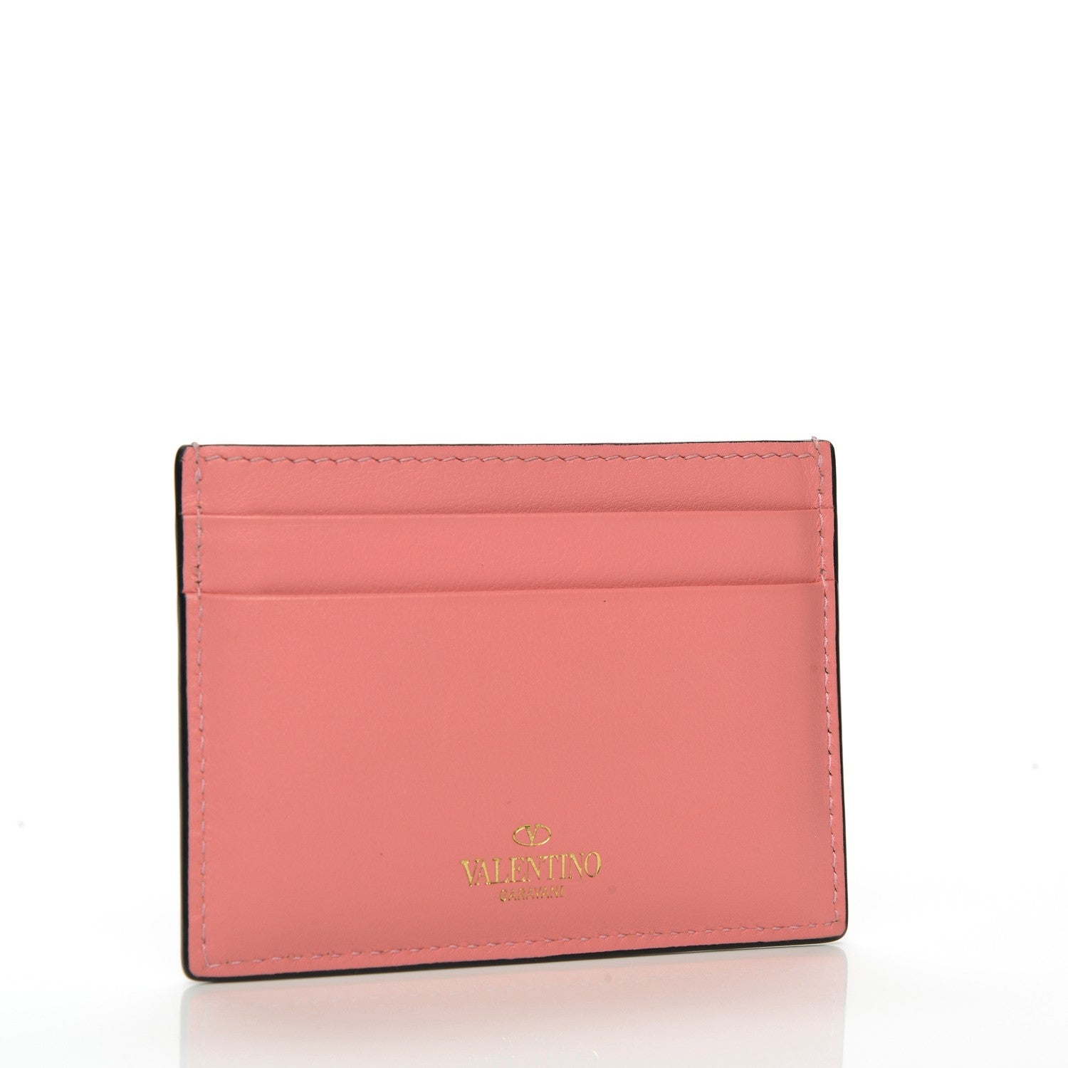Valentino Garavani Vitello Rockstud Card Holder Paradise Rose 3 of 7