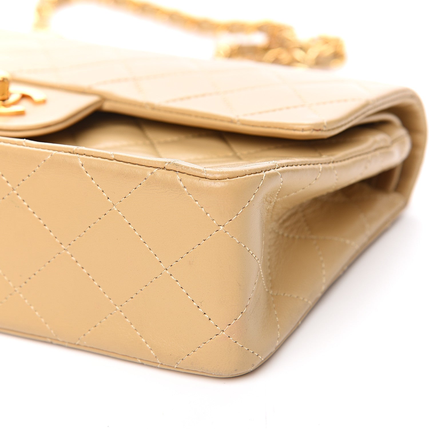 Chanel Lambskin Quilted Small Double Flap Beige 11 of 14