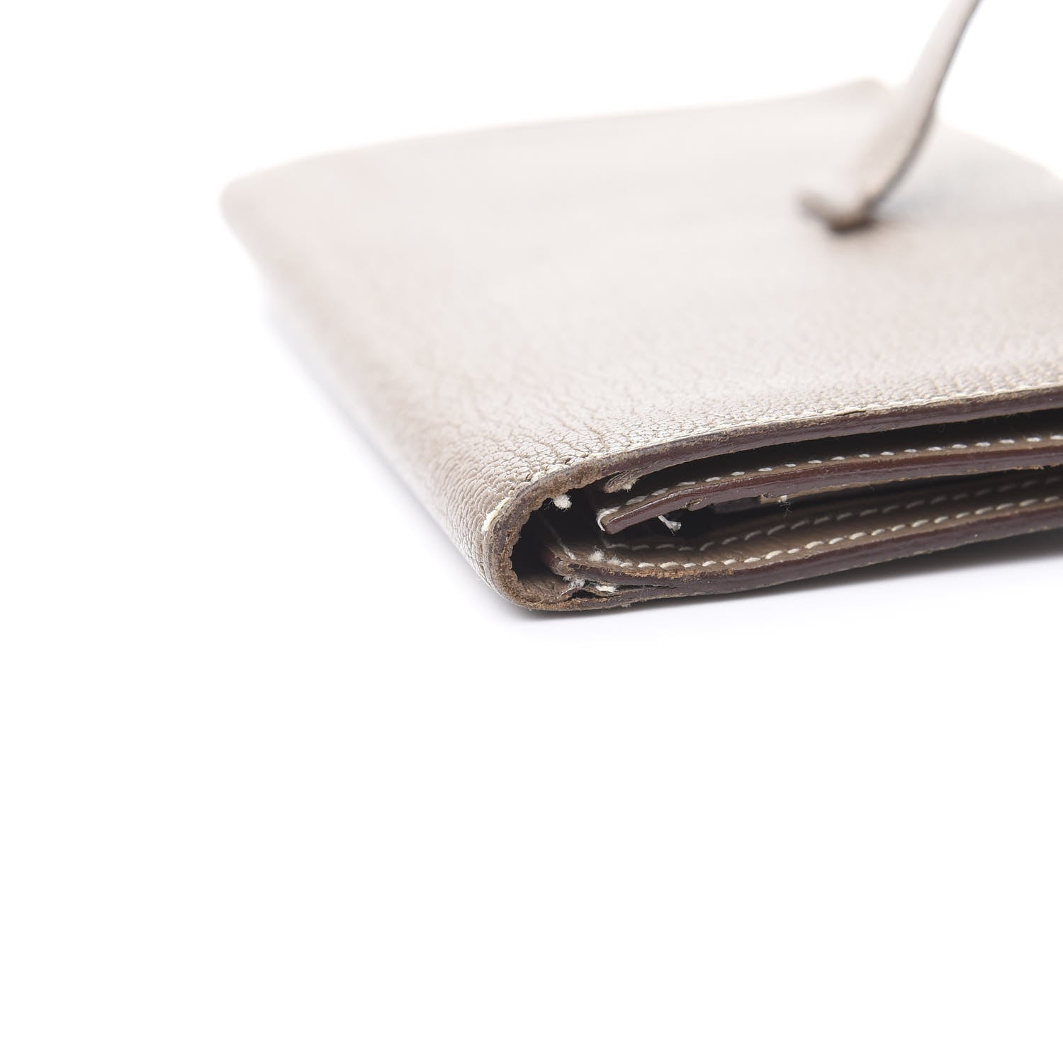 Hermes Chevre Mysore Bearn Gusset Wallet Etoupe 9 of 15