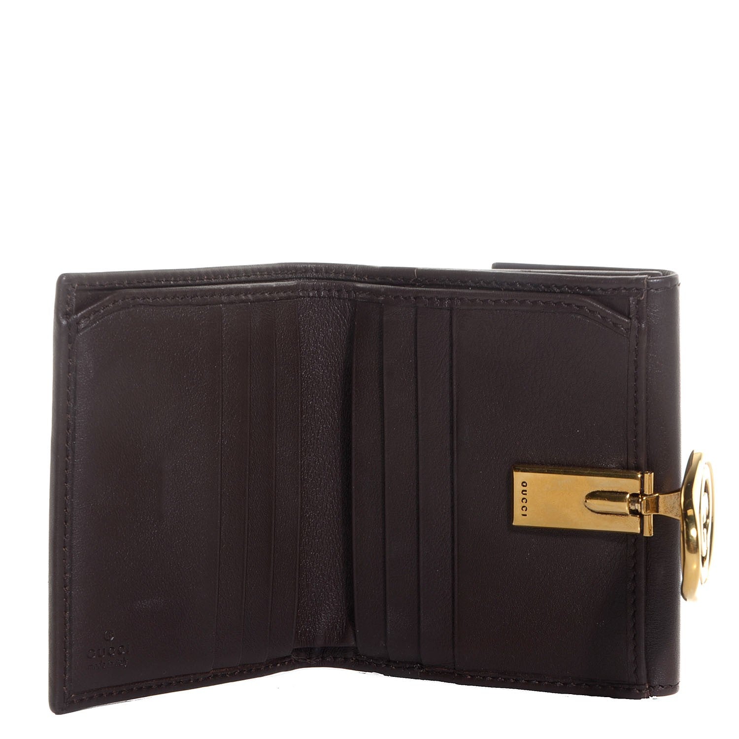 Gucci Guccissima Interlocking Icon French Wallet Dark Brown 5 of 8
