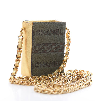 Chanel Lambskin Pony Hair Cigarette Case Green 3 of 10